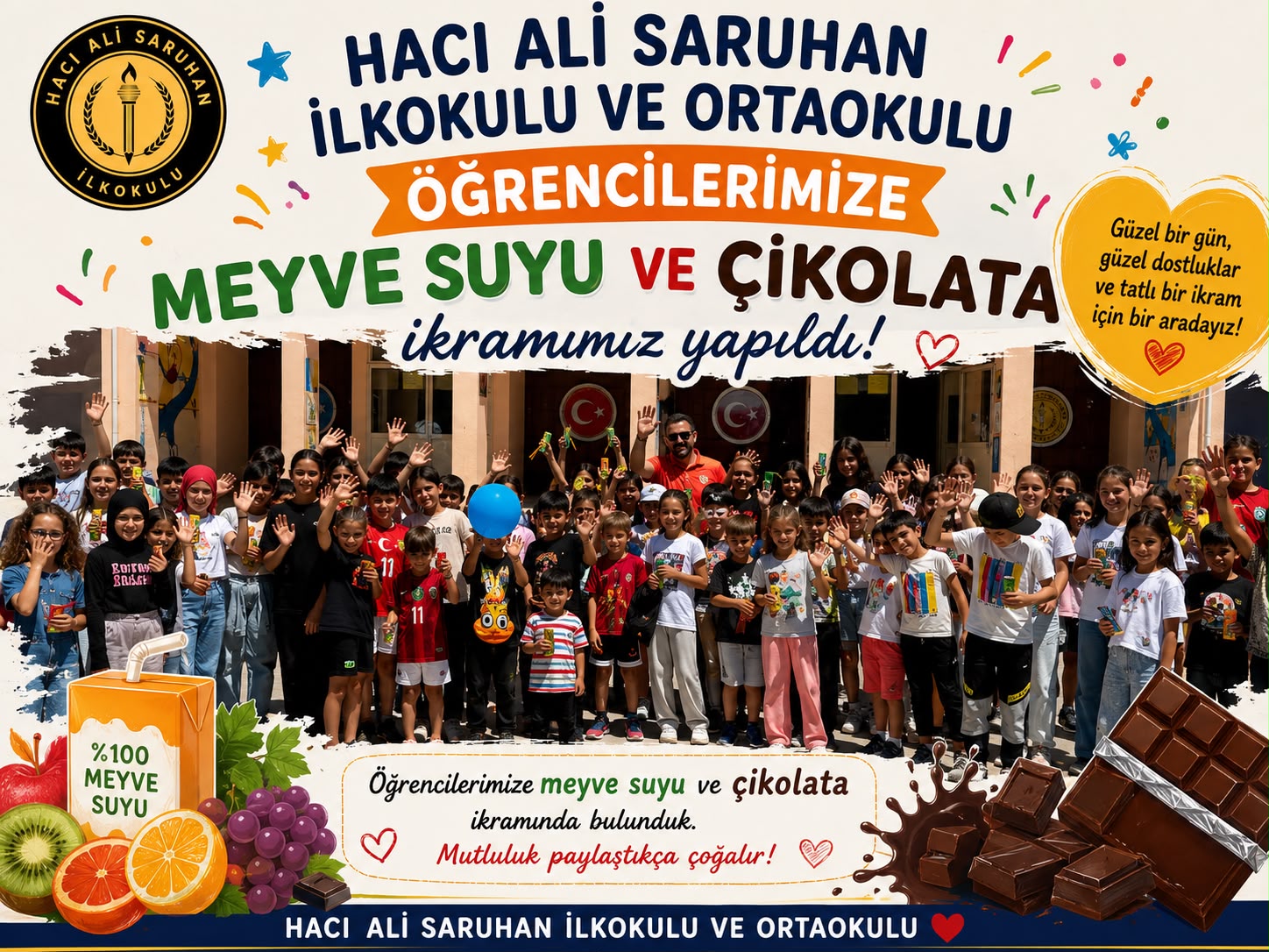 Hacı Ali Saruhan İlkokulu Ve Ortaokulu Öğrencileri Yaz Tatilinde Bir Araya Geldi
