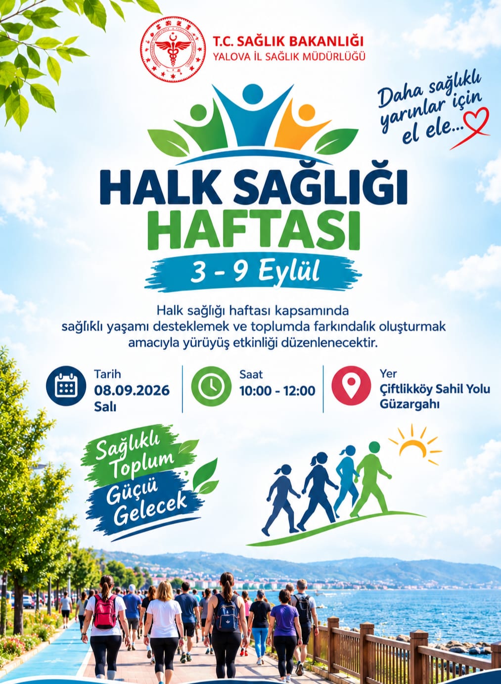 Yalova’da Halk Sağlığı Haftası Kapsamında Farkındalık Yürüyüşü Düzenleniyor