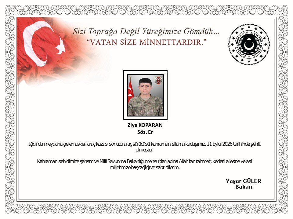 Iğdır’da Askeri Araç Kazası: Sözleşmeli Er Ziya Koparan Şehit Düştü
